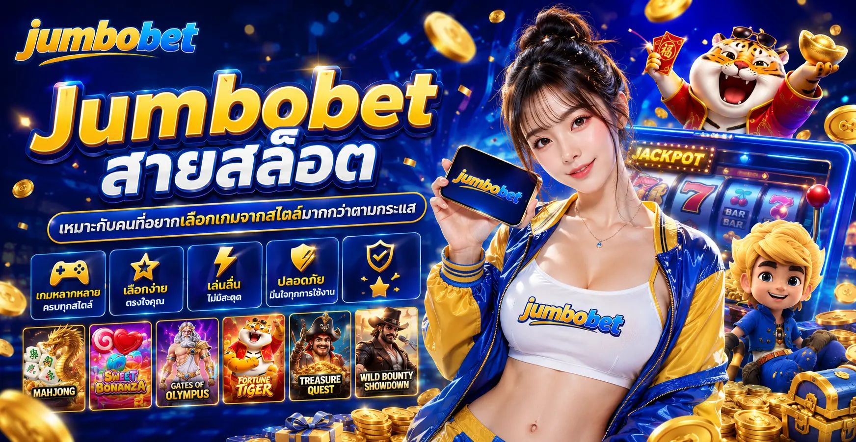 Jumbobet สายสล็อต เหมาะกับคนที่อยากเลือกเกมจากสไตล์มากกว่าตามกระแส