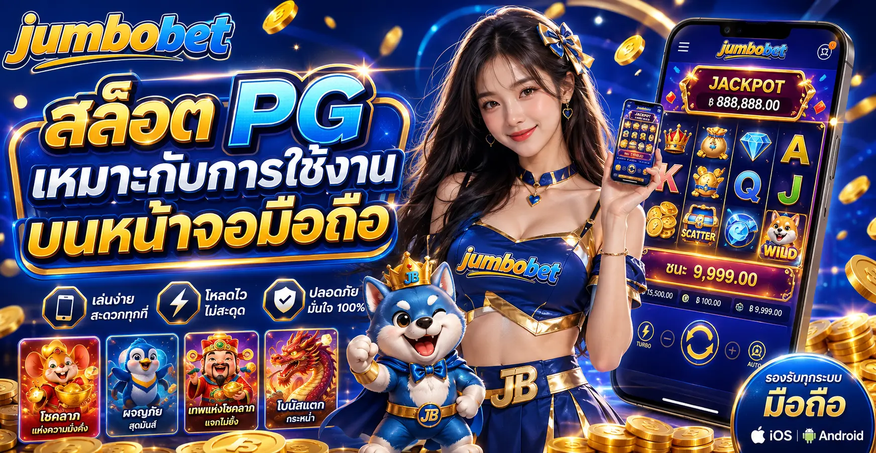 สล็อต PG เหมาะกับการใช้งานบนหน้าจอมือถือ
